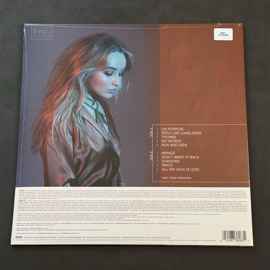 Sabrina Carpenter Evolution【アナログレコード】新品