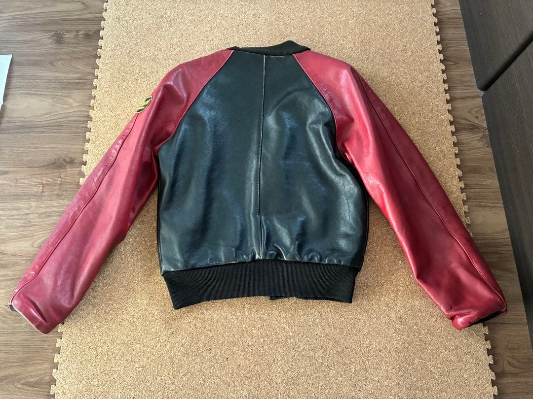 Vanson 黒赤 チームジャケット 36