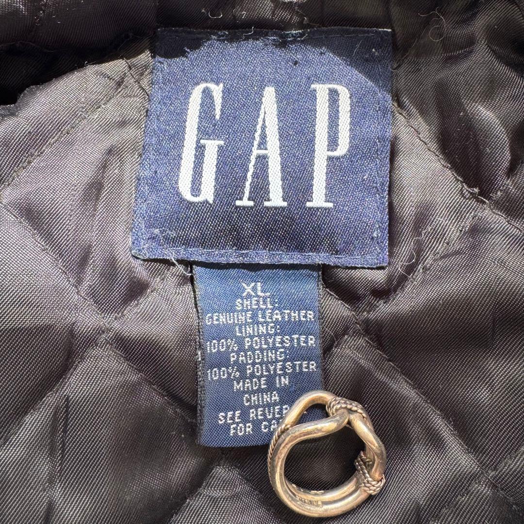 [90s] OLD GAP アルミジップ レザージャケット　ビンテージ 野村訓一