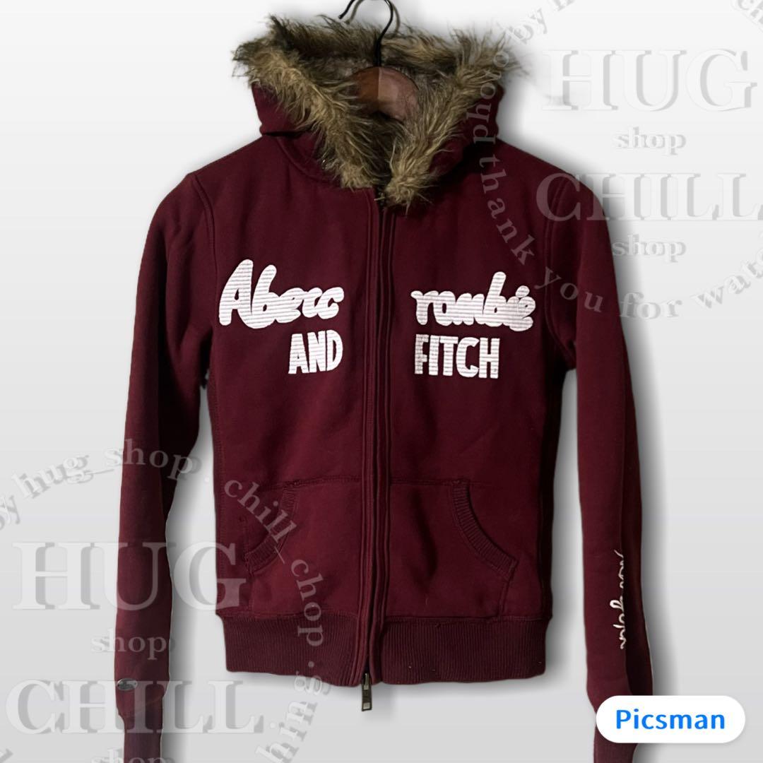 【美品】Abercrombie&Fitch アバクロ ファーダブルジップパーカー