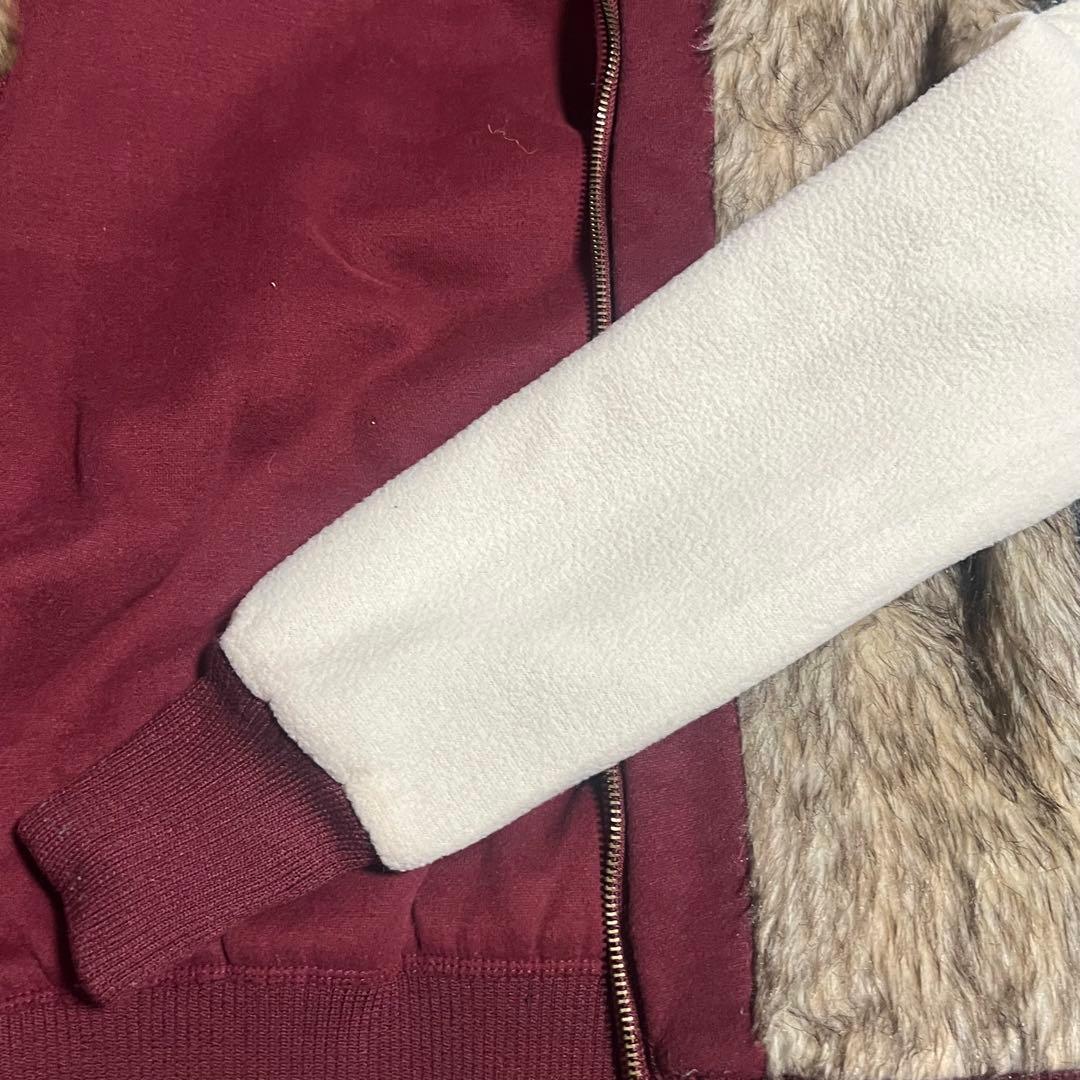 【美品】Abercrombie&Fitch アバクロ ファーダブルジップパーカー