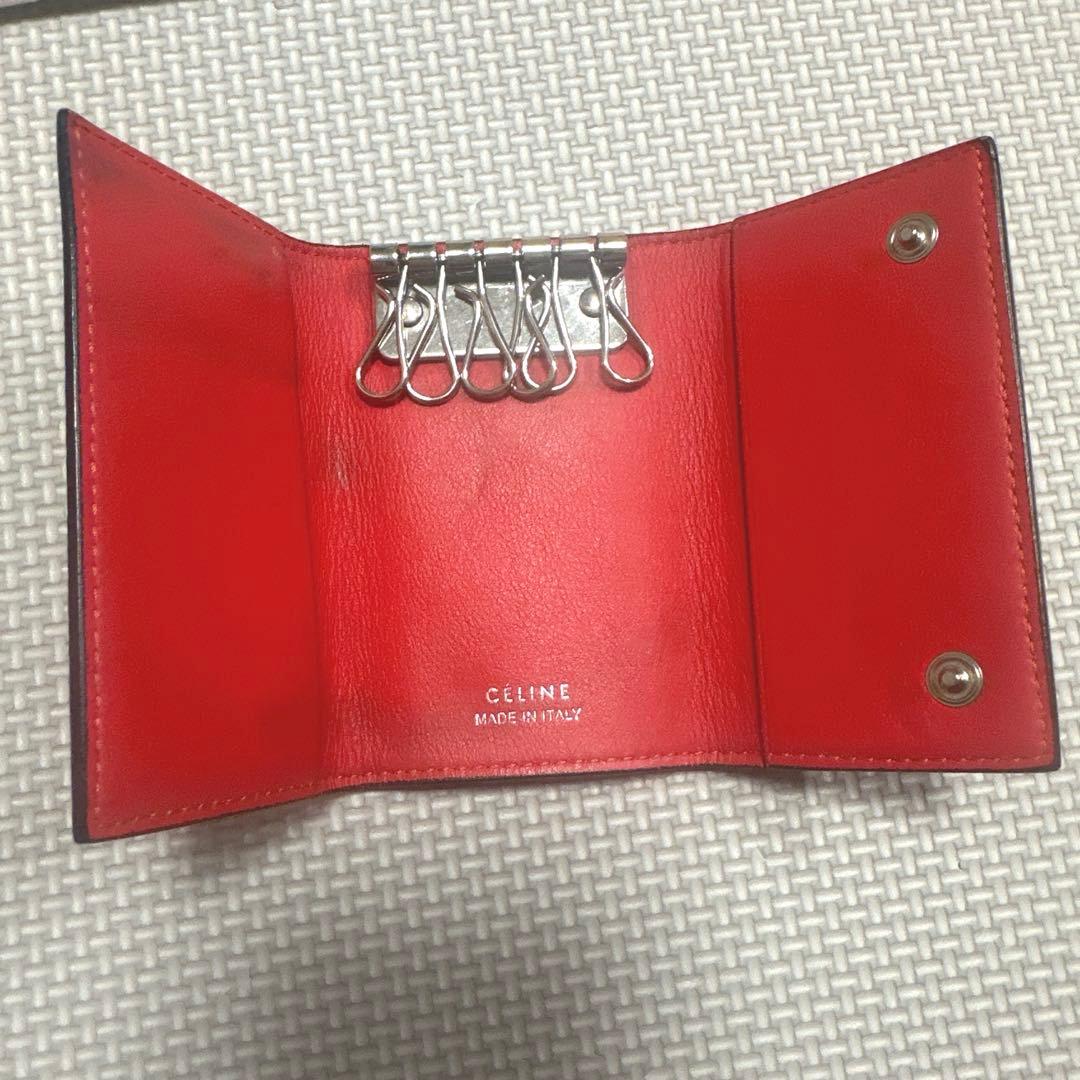 CELINE セリーヌ　旧ロゴ　キーケース フィ ービー バイカラー