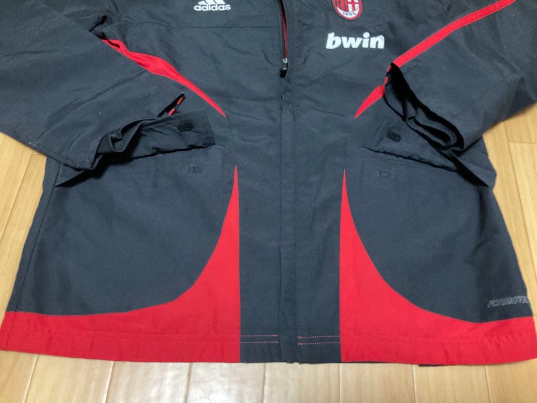ACミラン adidas ジャージ上下(黒・赤)サイズL