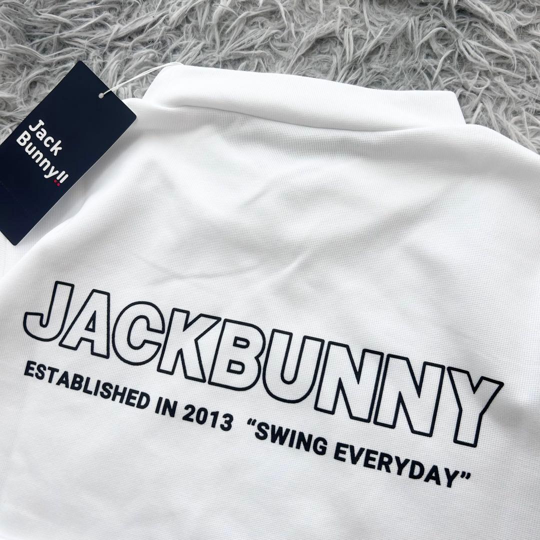 新品　ジャックバニー　モックネック　長袖カットソー　ホワイト　サイズ2