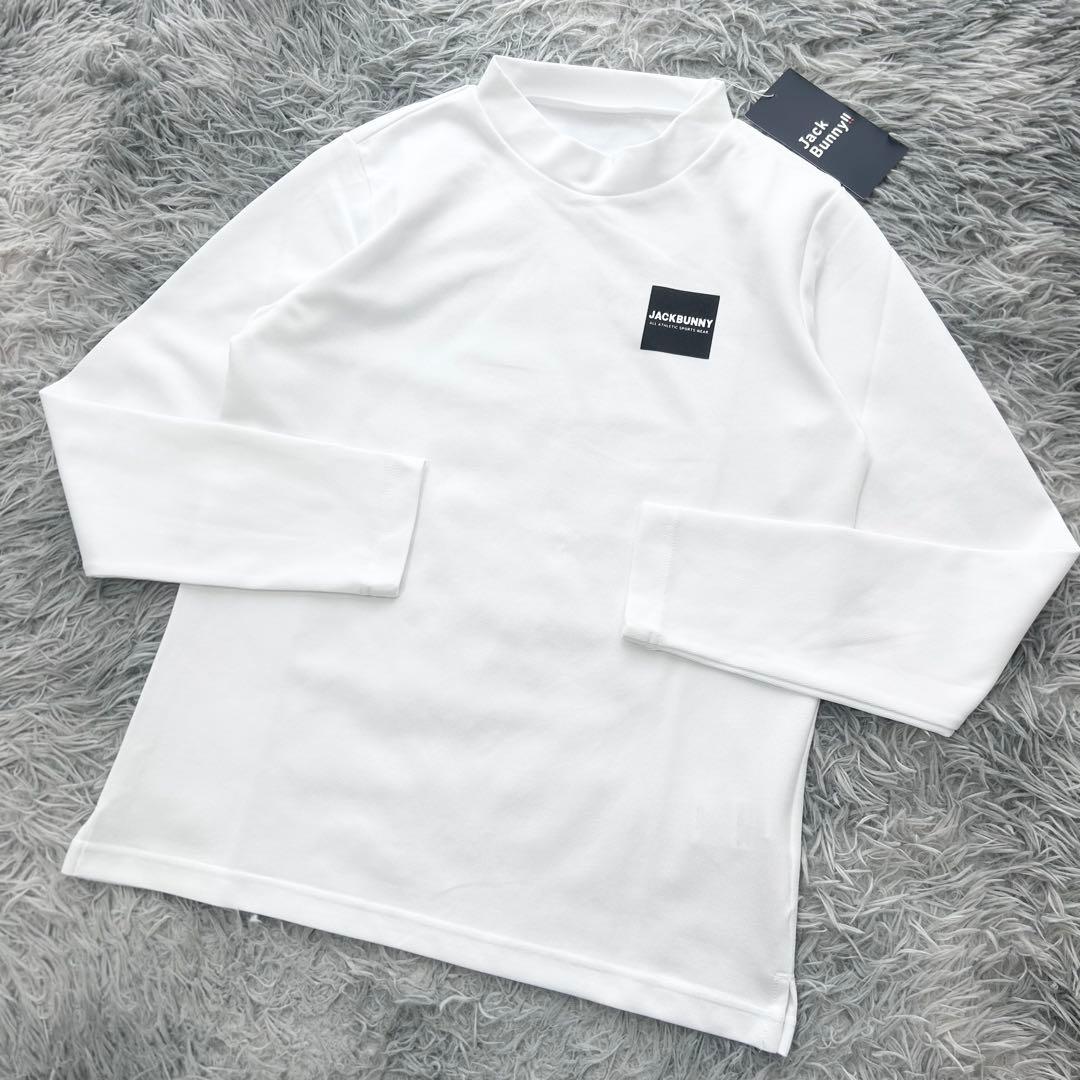 新品　ジャックバニー　モックネック　長袖カットソー　ホワイト　サイズ2