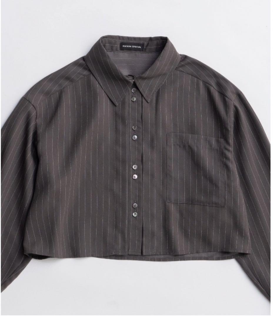 Maison Special　tuckstripeshortshirt