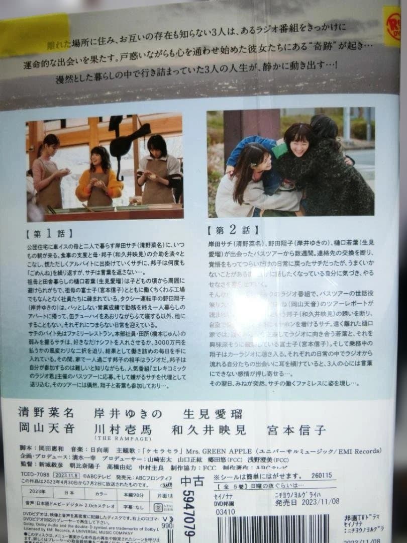 日曜の夜ぐらいは…全5巻DVDSET【レンタル用】清野菜名/和久井映見/宮本信子