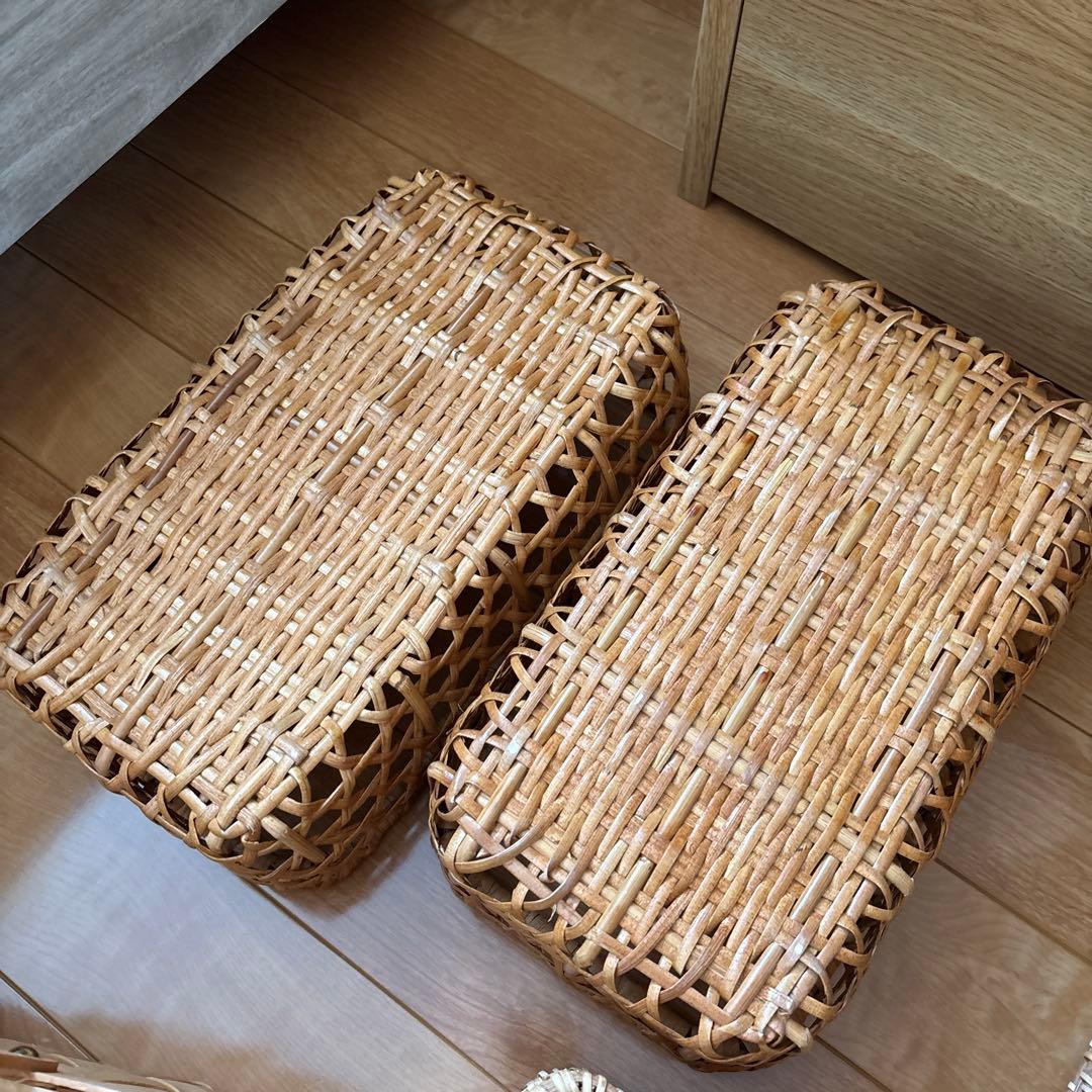 無印ベルメゾンスタジオクリップ 春のカゴ祭り 6点まとめ売り天然素材スタッキング