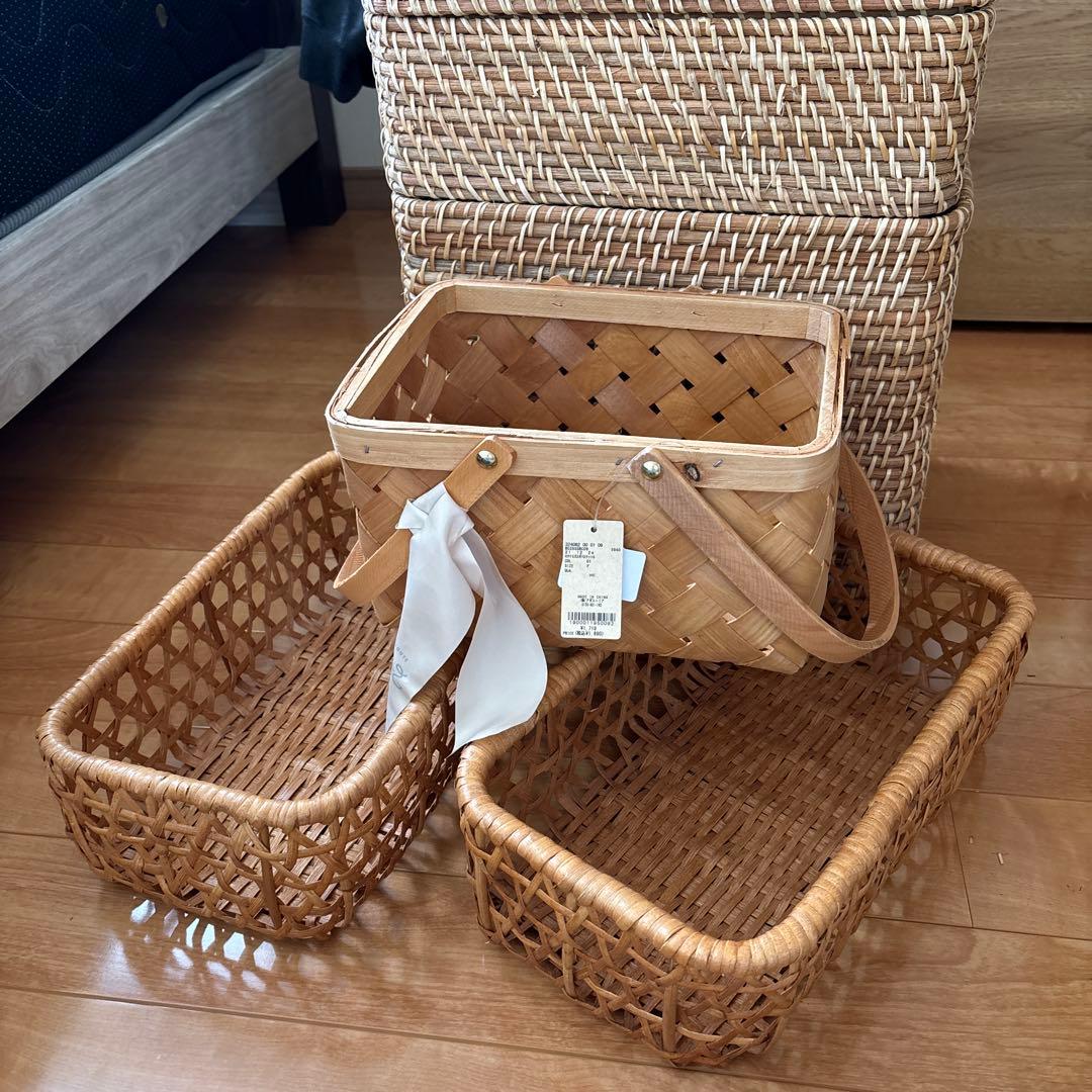 無印ベルメゾンスタジオクリップ 春のカゴ祭り 6点まとめ売り天然素材スタッキング