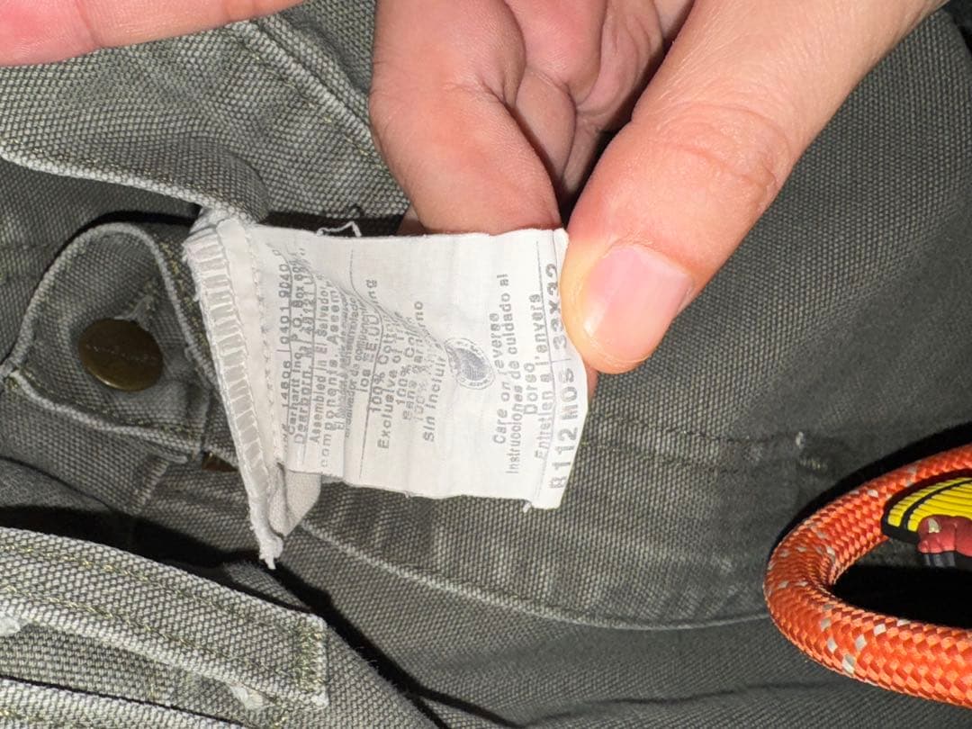 図*夢様 Carhartt B112 カーハート カーキ ダックカーゴカーペンタ