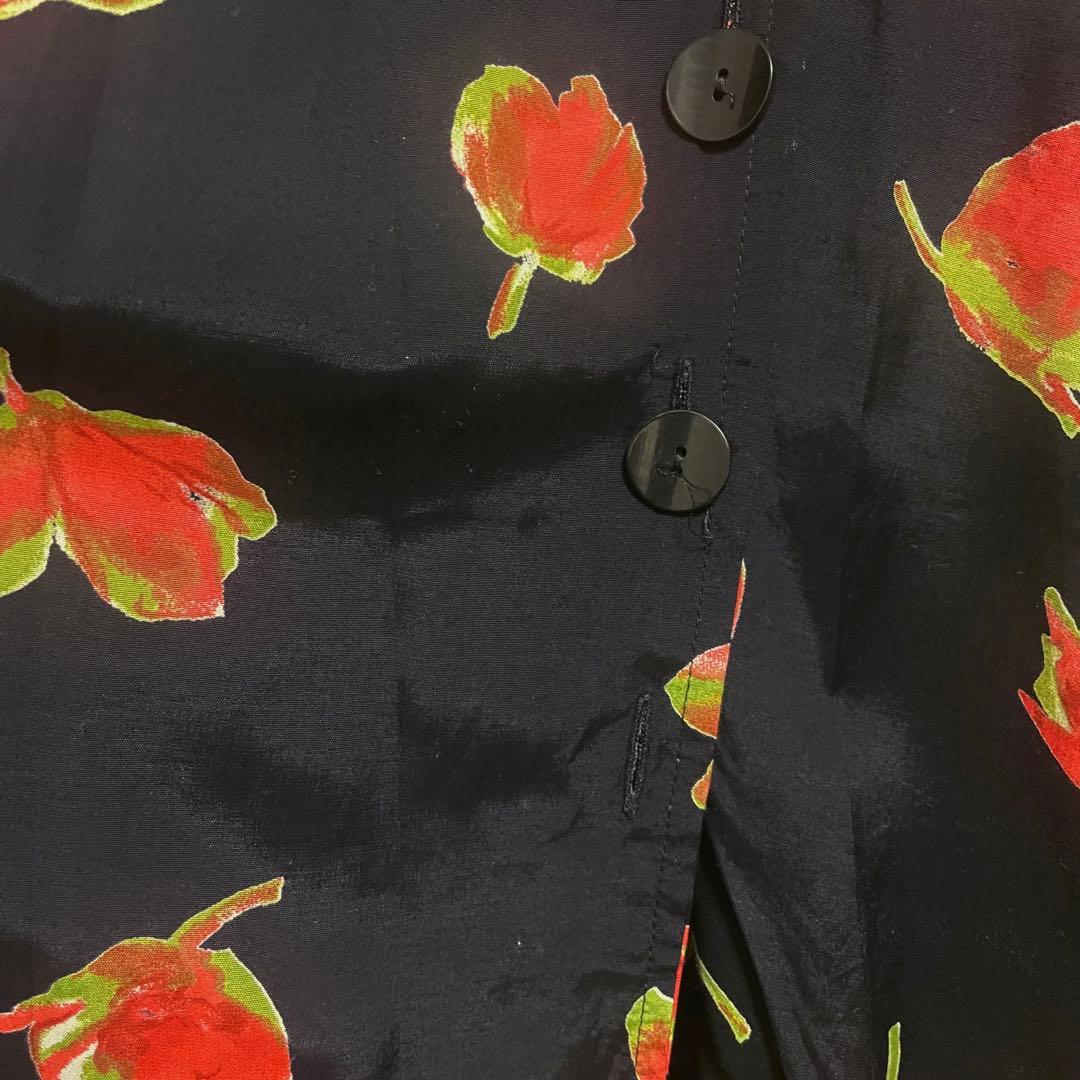 vintage flower camisole dress キャミワンピ