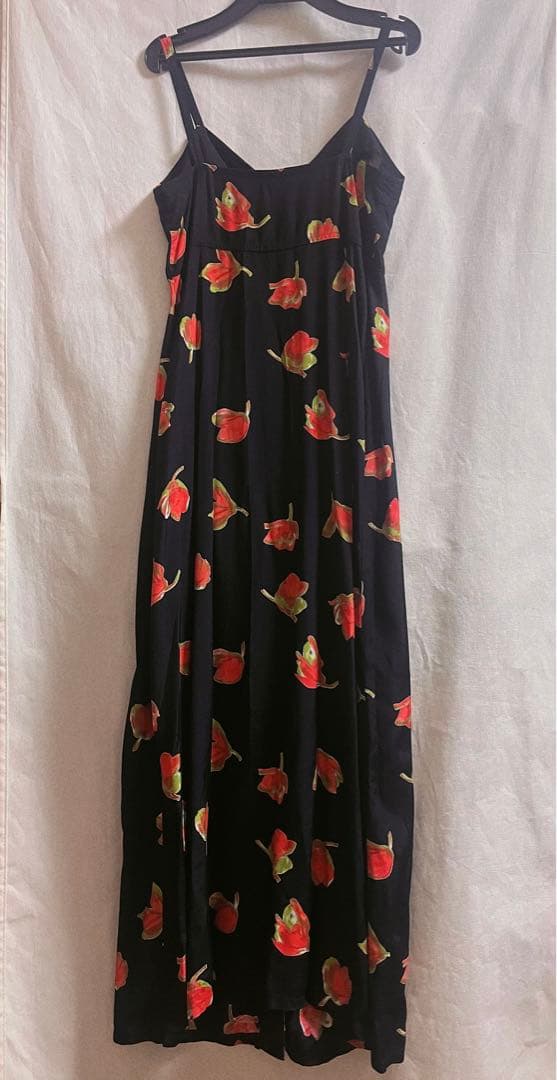 vintage flower camisole dress キャミワンピ