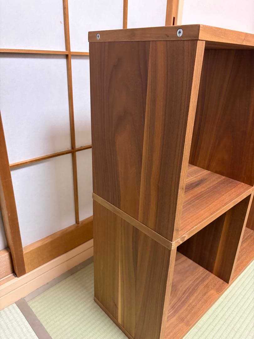 たのメル便送料込み　組み立て不要　無印良品　スタッキングシェルフ　ウォルナット