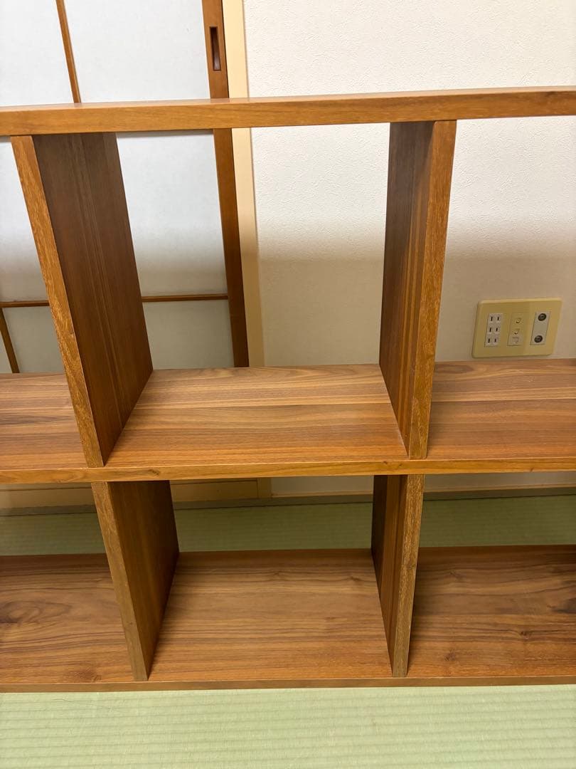 たのメル便送料込み　組み立て不要　無印良品　スタッキングシェルフ　ウォルナット