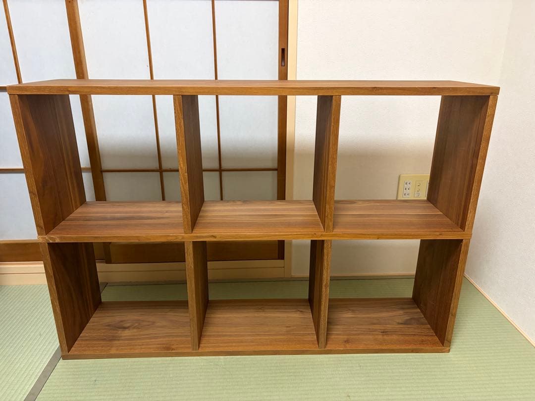 たのメル便送料込み　組み立て不要　無印良品　スタッキングシェルフ　ウォルナット