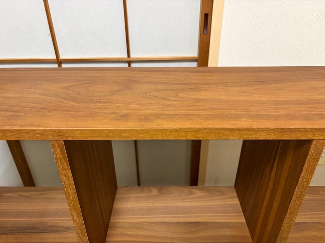 たのメル便送料込み　組み立て不要　無印良品　スタッキングシェルフ　ウォルナット