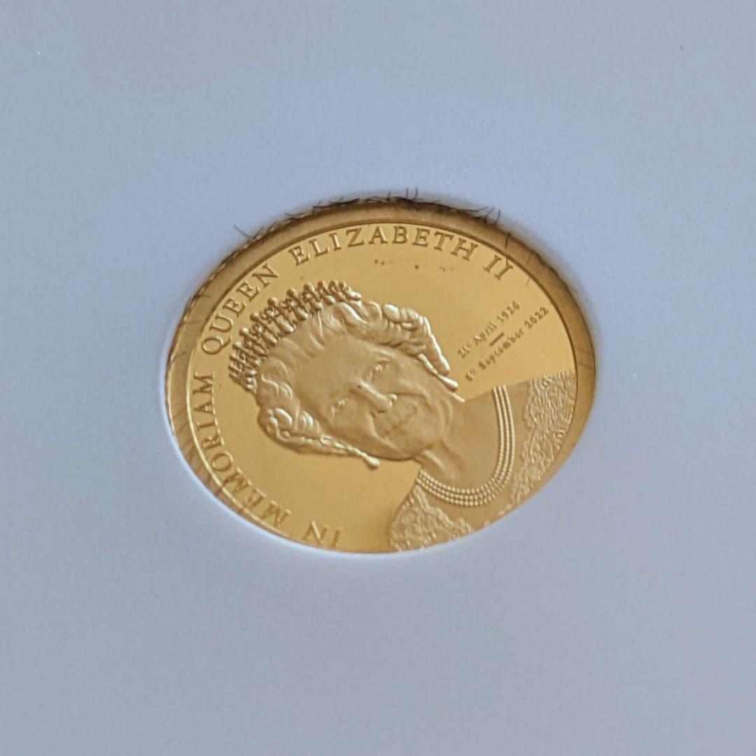 2022年 エリザベス女王 追悼金貨 5ドル イギリス PF69 UC 純金