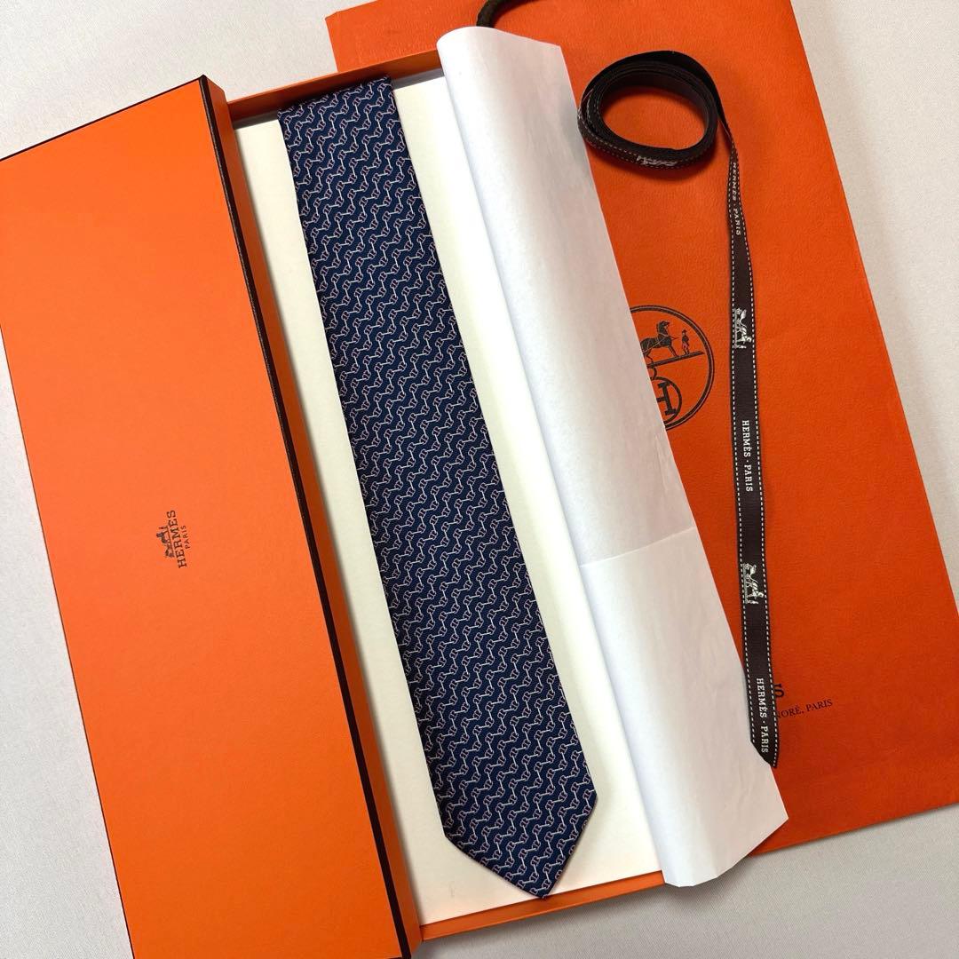 エルメス ネクタイ 《クラブ・デシェネ》新品 未使用
