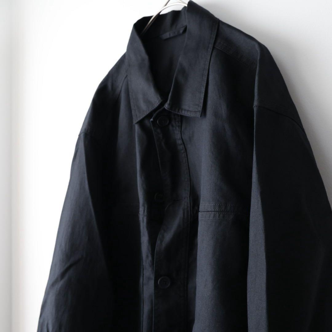 【新品】UNIQLO:C プレミアムリネンシャツジャケット L