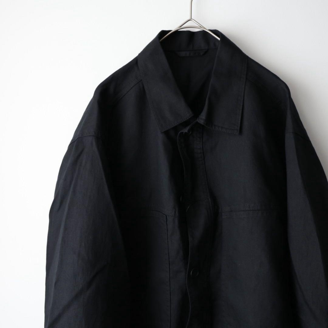 【新品】UNIQLO:C プレミアムリネンシャツジャケット L