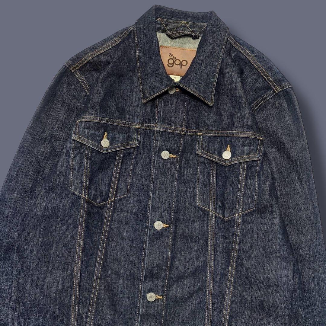 00s OLD GAP USA製素材 デニムジャケット　濃紺　3rdタイプ