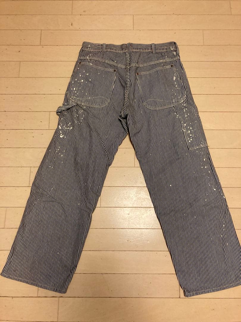 オアスロウ orslow ペインターパンツ　サイズ2（M）ヒッコリー　ペンキ加工