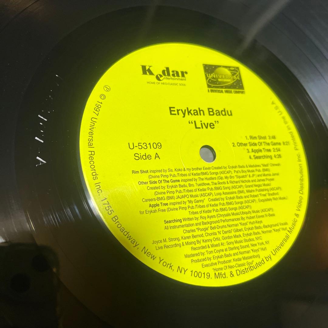 Erykah Badu レコード live LP
