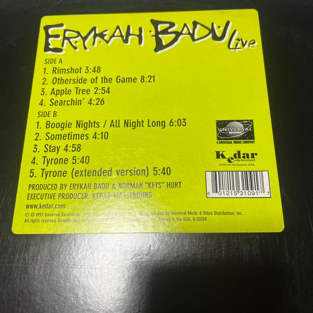 Erykah Badu レコード live LP