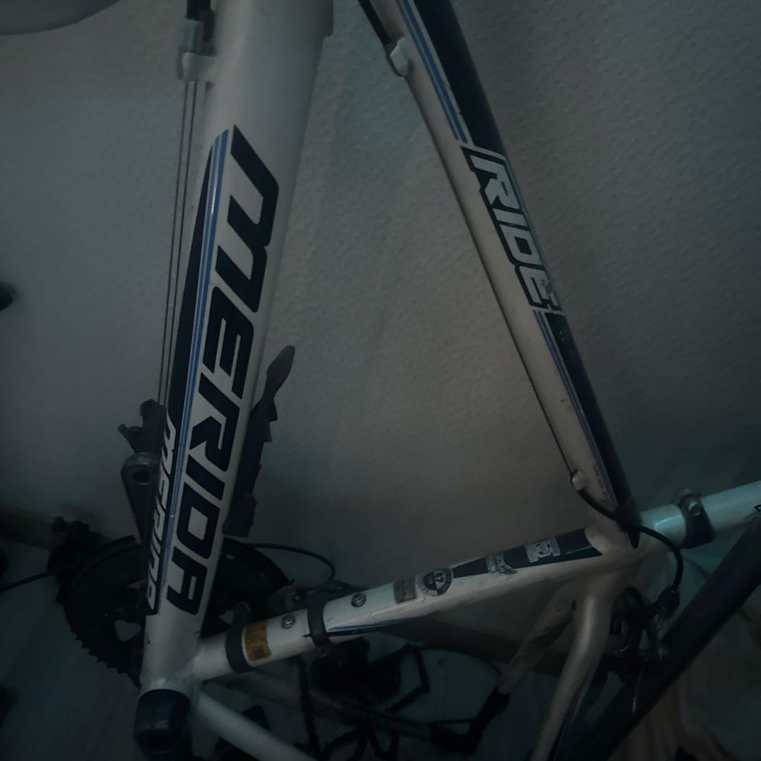 ス*ト様 MERIDA RIDE ロードバイクフレーム ホワイト/ブルー値下げ交