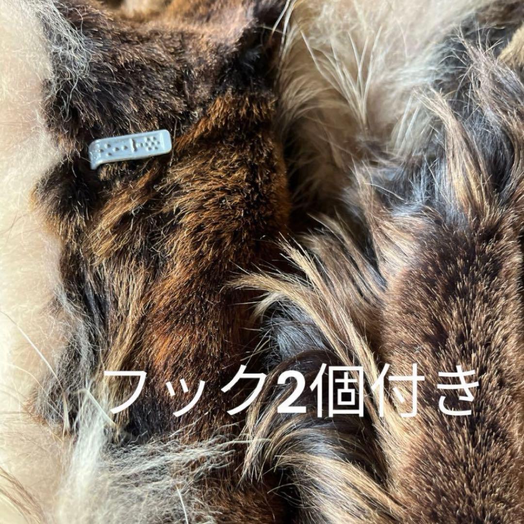 スナールエクストラ　フード付きムートンベスト　ラクーンファー付き　ゴージャス　M