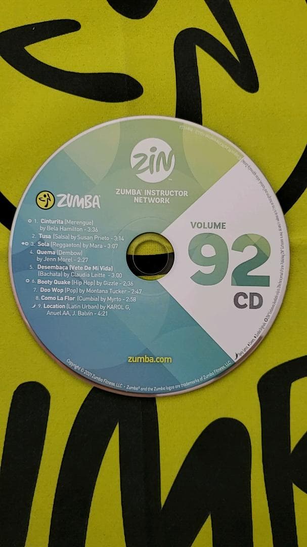 ZUMBA　ズンバ　ZIN92　CD ＆ DVD　インストラクター専用