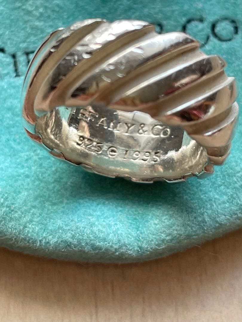 TIFFANY ツイスト リング スパイラル約10号 1995コレクション