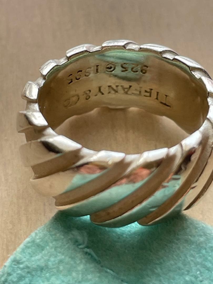 TIFFANY ツイスト リング スパイラル約10号 1995コレクション