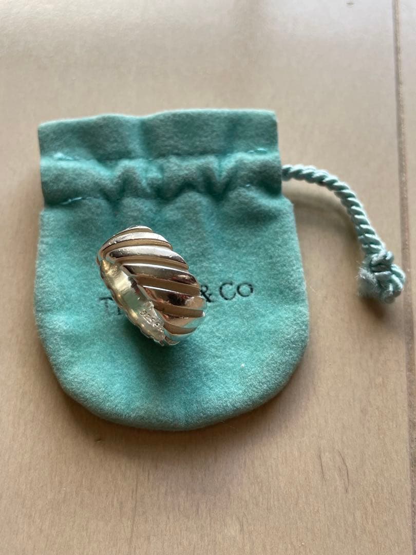 TIFFANY ツイスト リング スパイラル約10号 1995コレクション