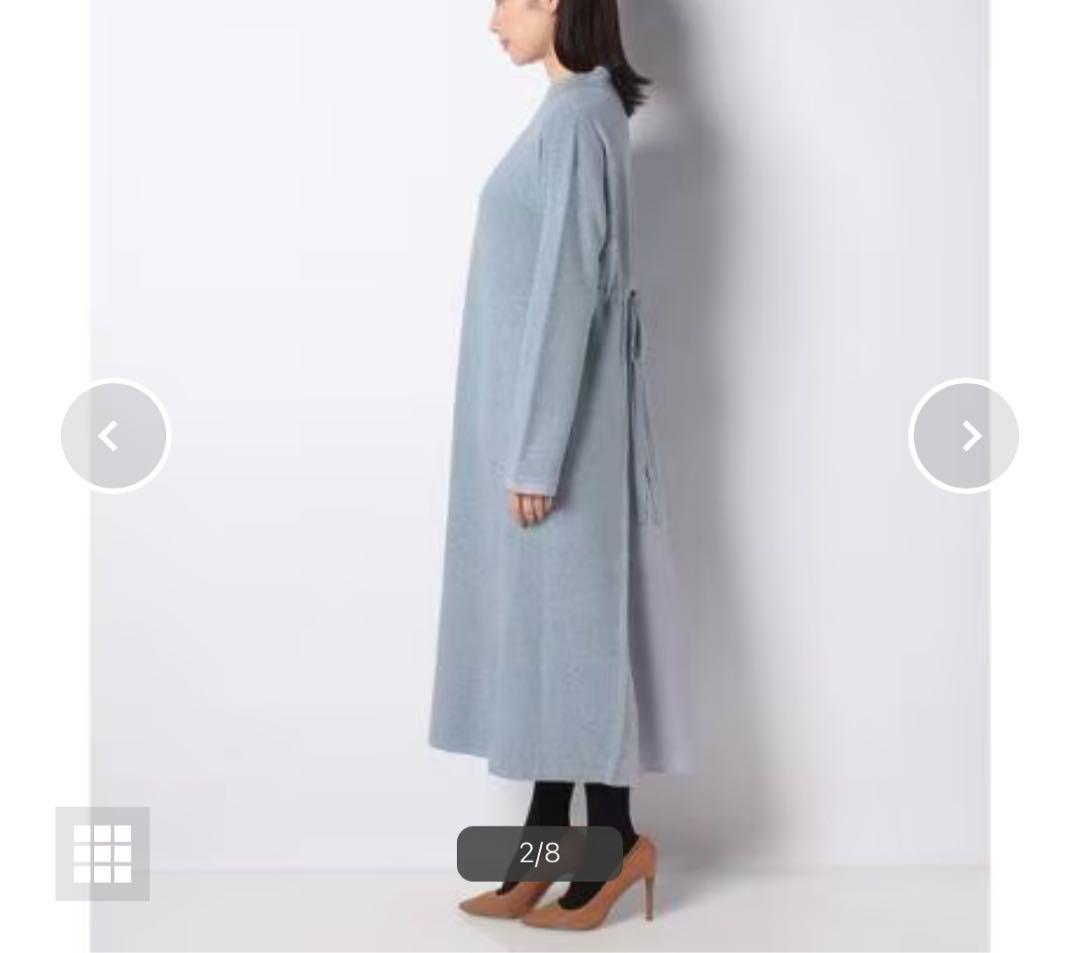 本日のみ　極美品　leilian レリアン　バック切り替え異素材ワンピ－ス