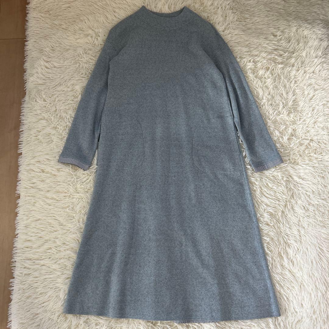 本日のみ　極美品　leilian レリアン　バック切り替え異素材ワンピ－ス