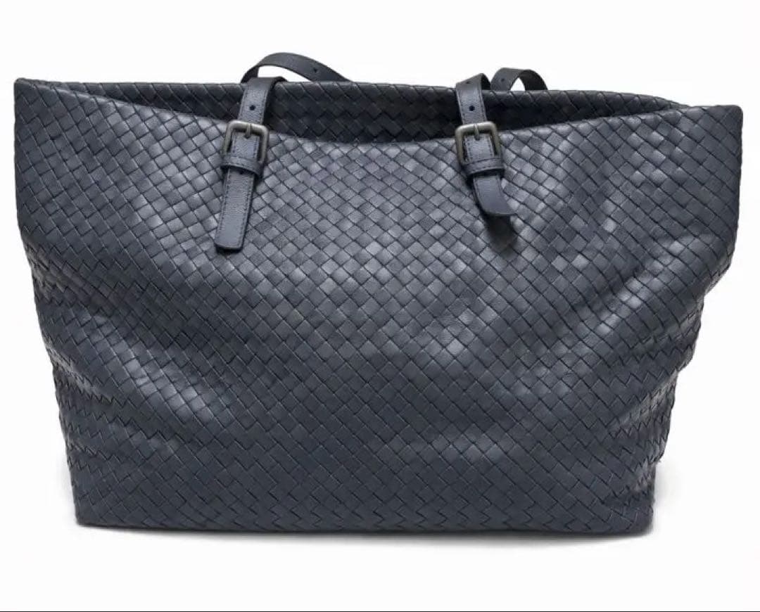 【美品】ボッテガヴェネタ BOTTEGA VENETA トートバッグ ネイビー