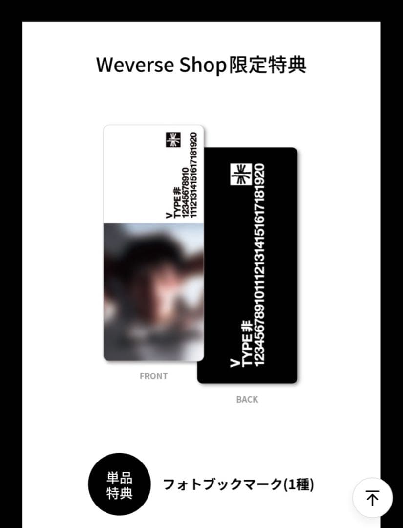 V TYPE 非　写真集　フォトブック　BTS テテ
