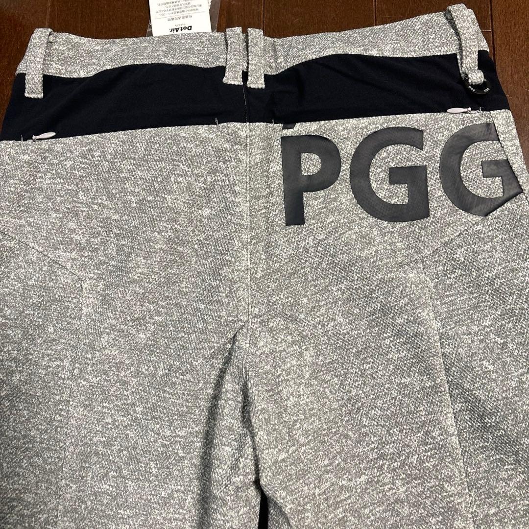 パーリーゲイツPGGダブルラッセル杢グレー＆ロゴパンツサイズ4