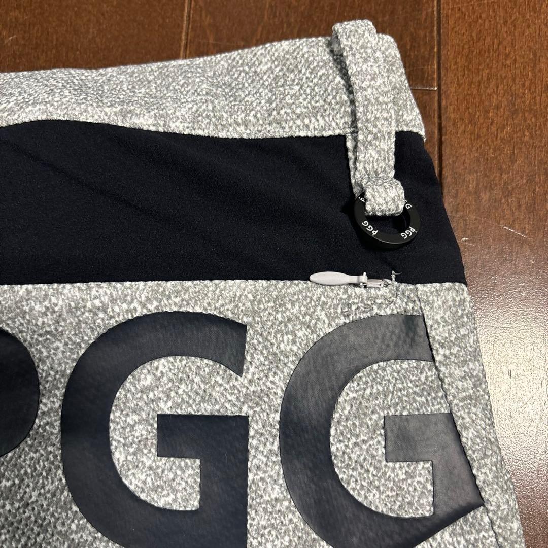 パーリーゲイツPGGダブルラッセル杢グレー＆ロゴパンツサイズ4