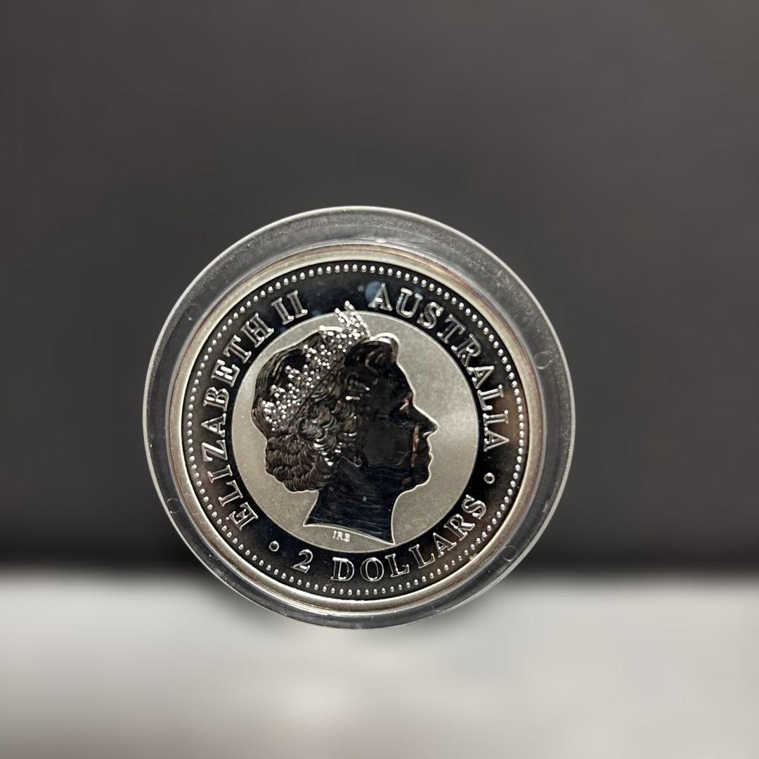 オーストラリア　クッカバラ　2000年　2オンス 銀貨　ワライカワセミ