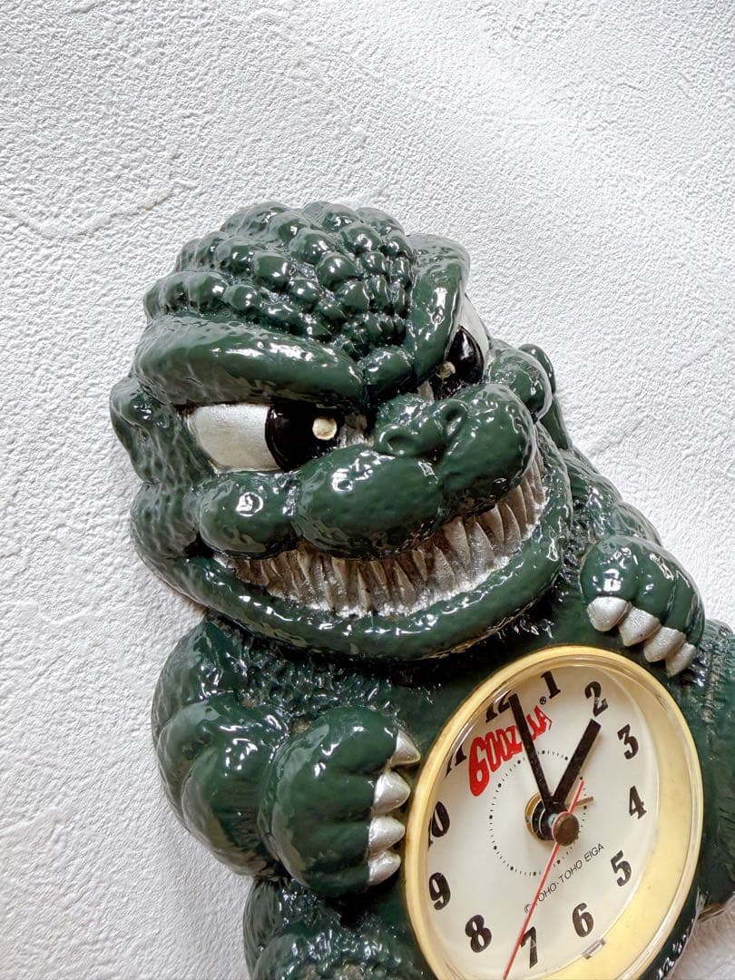 レア★ 置き時計 ゴジラ 目覚まし時計 当時物 壁掛けGODZILLA