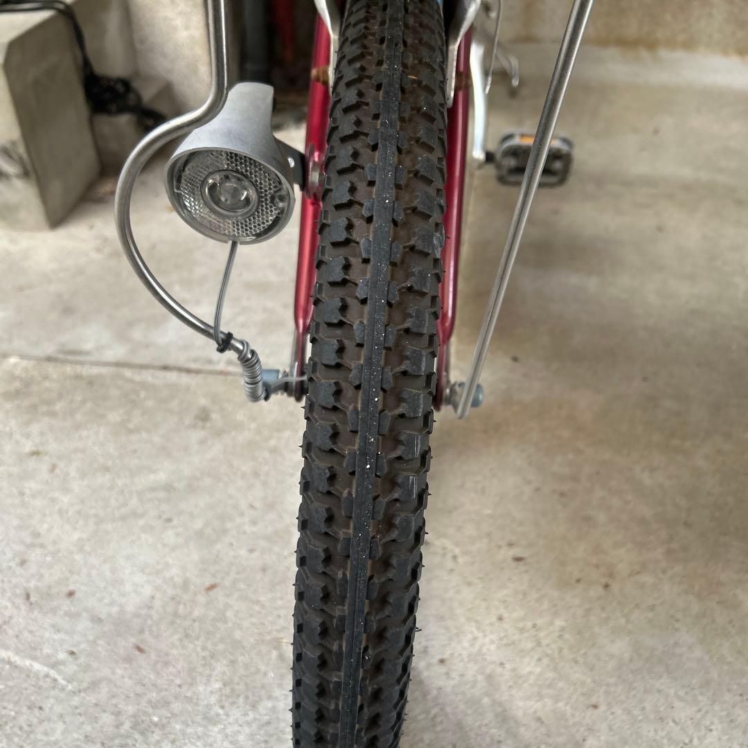 シニア向け自転車　こげーる　赤色 前面バスケット付き