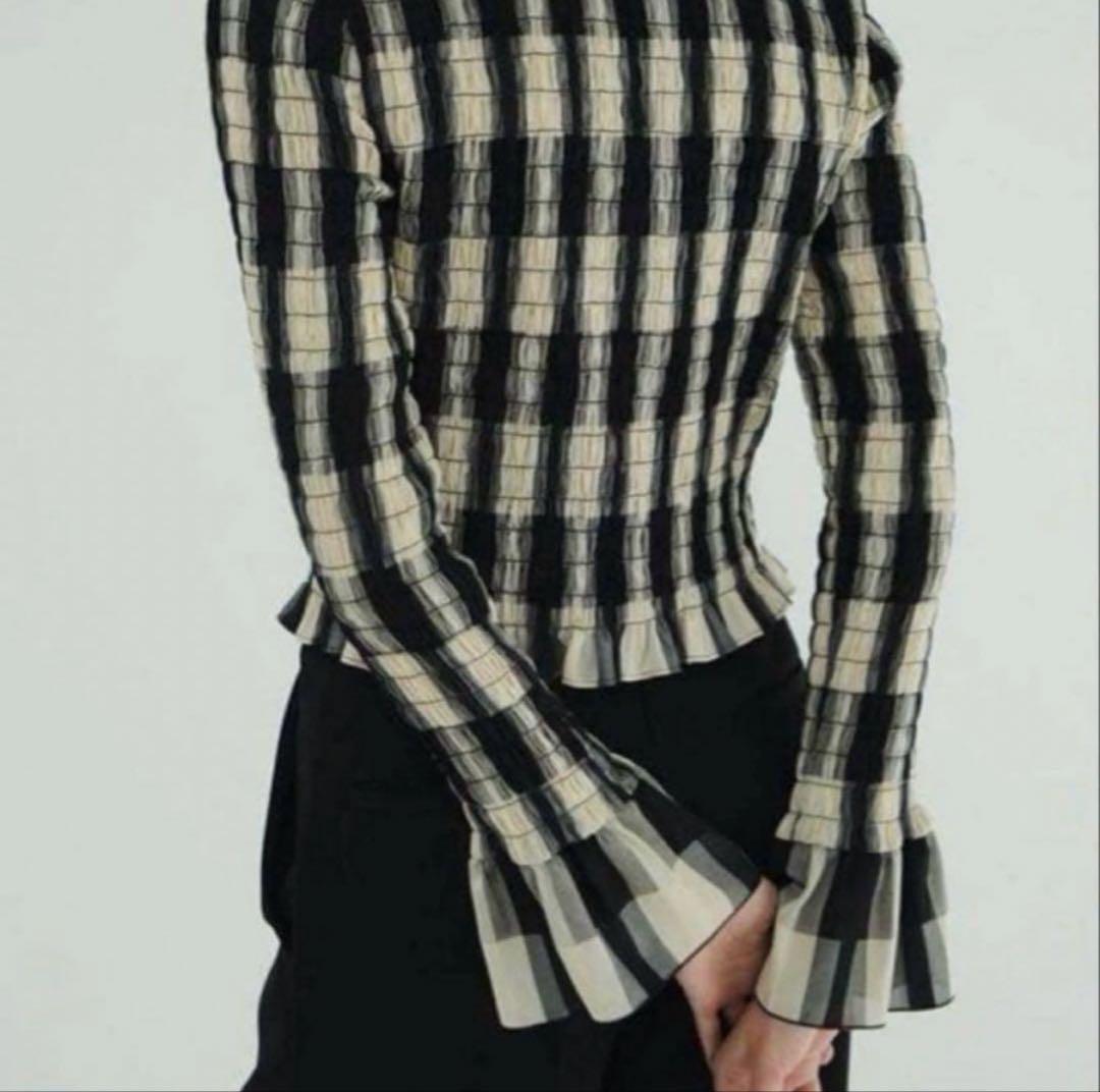 【正規品】CLANE SHIRRING DESIGN BLOUSE size1