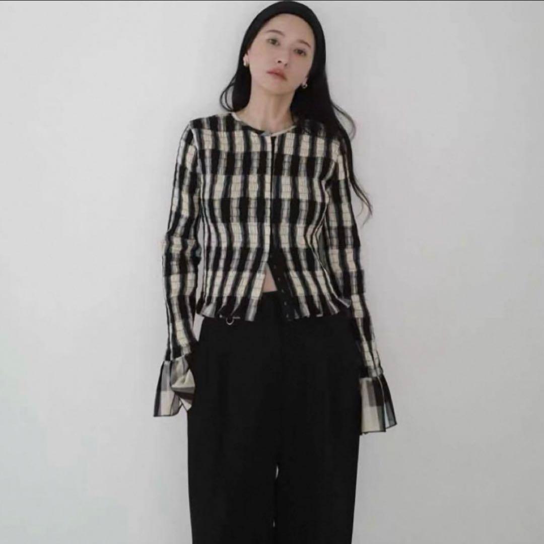 【正規品】CLANE SHIRRING DESIGN BLOUSE size1
