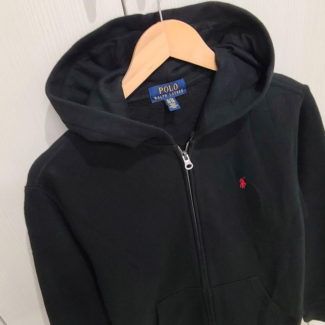 POLO RALPH LAUREN　ジップアップ　パーカー　黒　レディース　XL