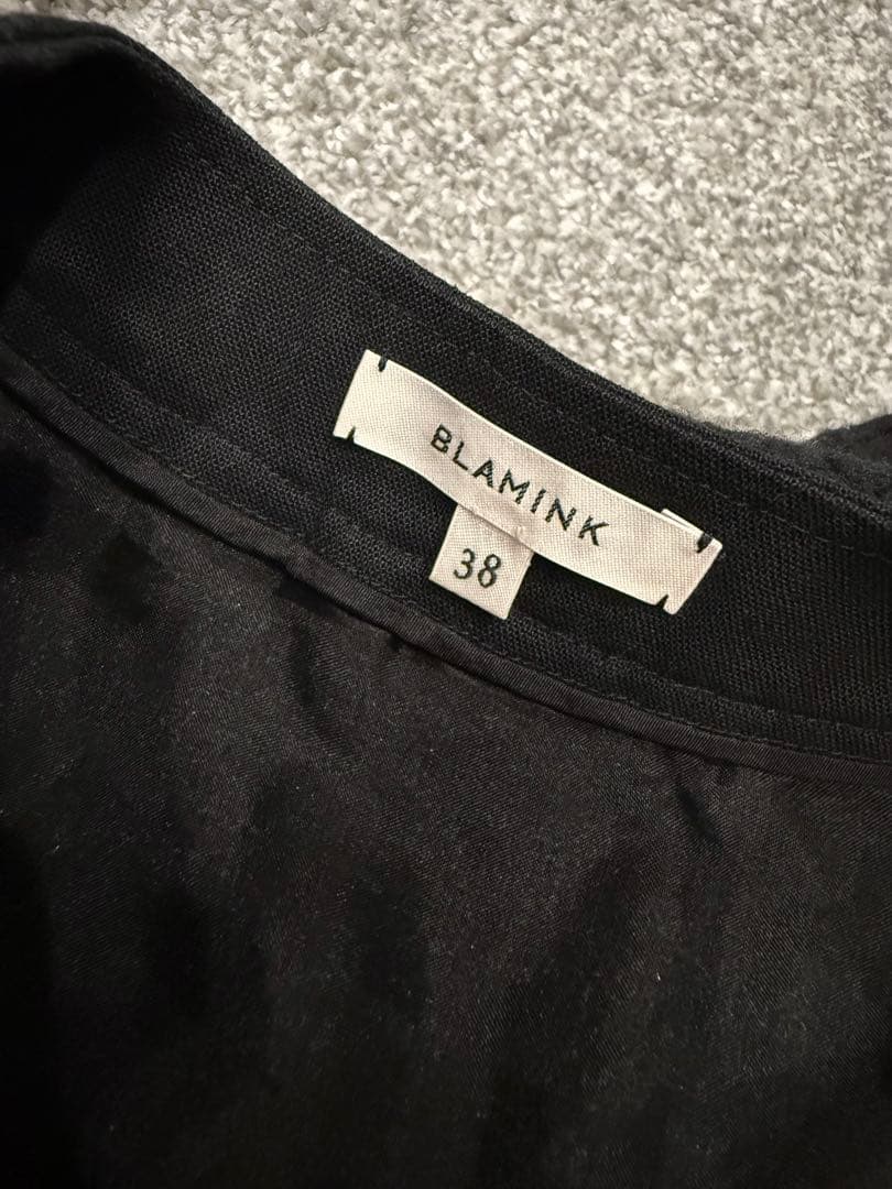 BLAMINK 17万 24A/W レースVネックブラウス