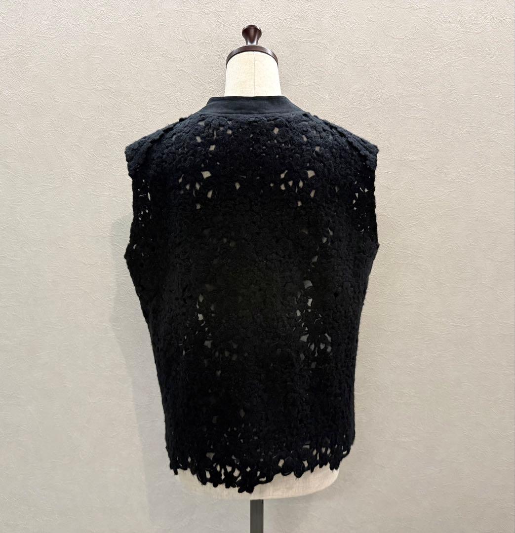 BLAMINK 17万 24A/W レースVネックブラウス