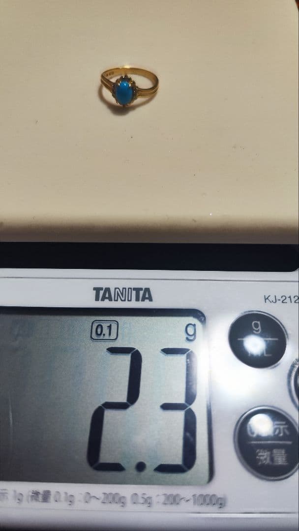 K18 ダイヤモンド トルコ石 ターコイズ リング 指輪