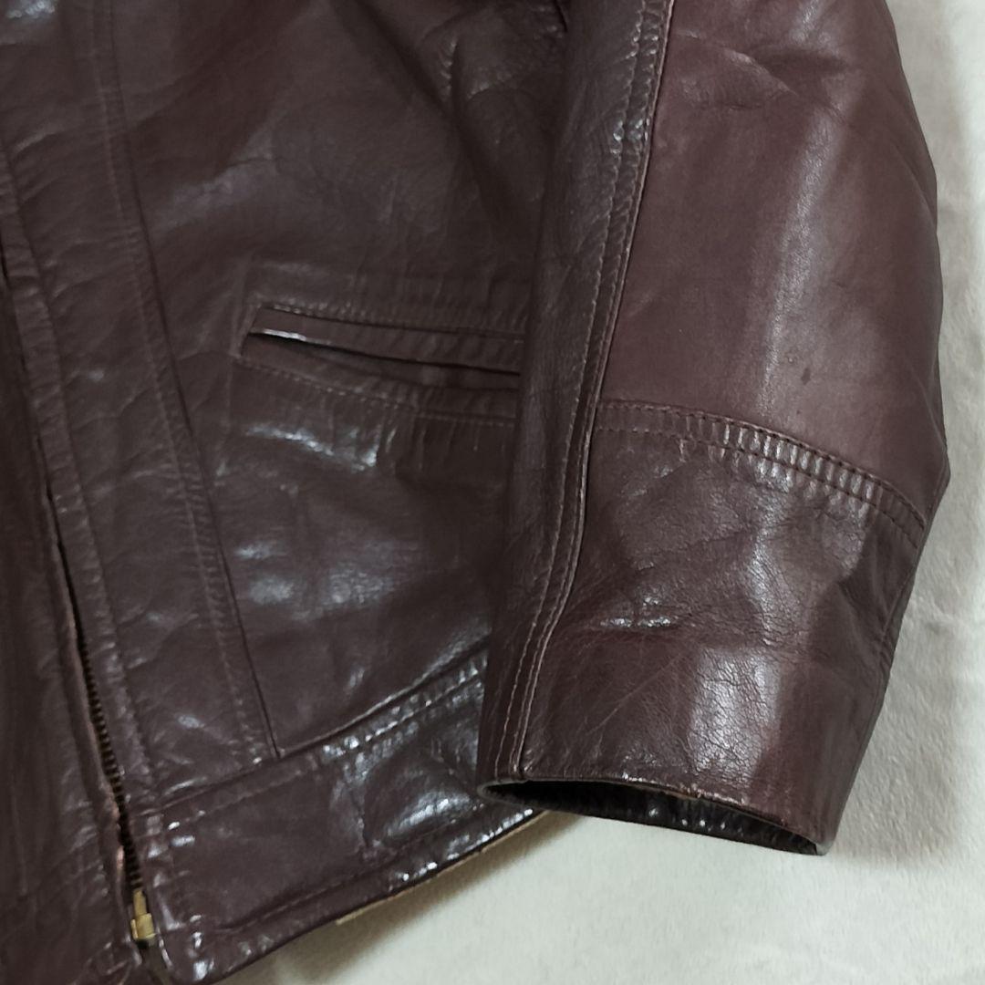 70S　VINTAGE　THEREE STAR ZIP　レザージャケット
